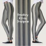 Grijze en zwarte aap monochromatische strips leggings<br><div class="desc">Deze leggings in rookgolven van strepen in zwart en grijs zijn een leuk en stijlvol monochromatische grijze design. Het monochromatische patroon maakt een mode verklaring die leuk en knap is.</div>