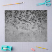 Grijze en zwarte bladeren op grijze ontkoppeling tissuepapier (Craft)