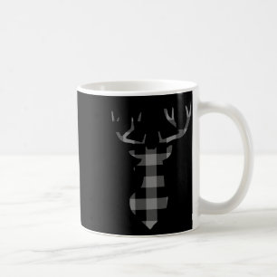 Grijze en zwarte Buffalo Plaid Flanel Christmas De Koffiemok