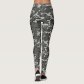Grijze en zwarte Camo Tights Leggings (Achterkant)