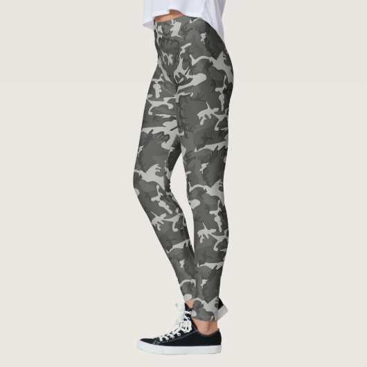 Grijze en zwarte Camo Tights Leggings (Links)