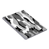 Grijze en zwarte Camouflage Spiral Notitieboek (Rechterzijde)