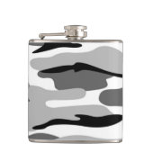 Grijze en zwarte camouflagefles heupfles (Voorkant)