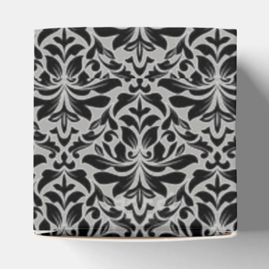 Grijze en zwarte Damashandgemaakte zeep Bedankdoosjes (Bovenkant)