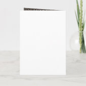 Grijze en zwarte Damask Kaart Style Wedding Invite (Achterkant)