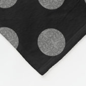 Grijze en zwarte haarpunten fleece deken (Hoek)