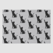 Grijze en Zwarte Katten Tissuepapier (Voorkant)