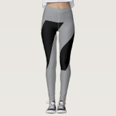 Grijze en zwarte Leggings (Voorkant)