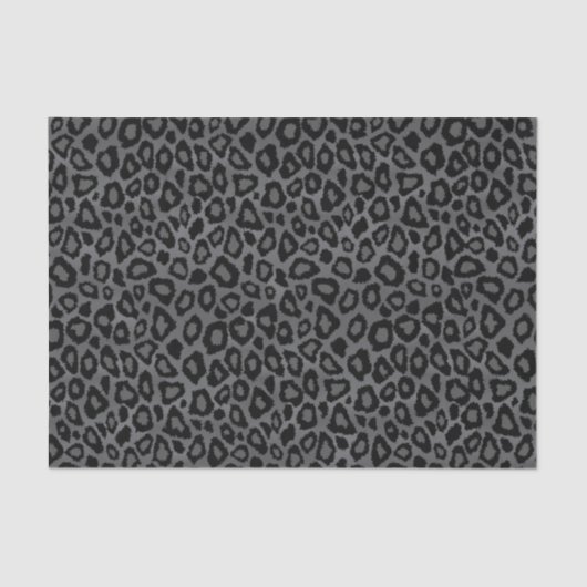 Grijze en zwarte luipaard — Dierafdrukken Tissuepapier (Voorkant)