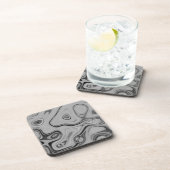 Grijze en zwarte neutraal kleuren bier onderzetter (Rechterzijde)