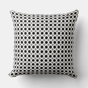 Grijze en zwarte poka Dots Kussen