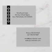 Grijze en zwarte profielkaart visitekaartje (Voorkant / Achterkant)