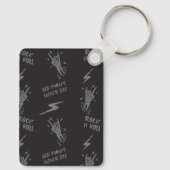 grijze en zwarte rokstenen sleutelhanger (Achterkant)