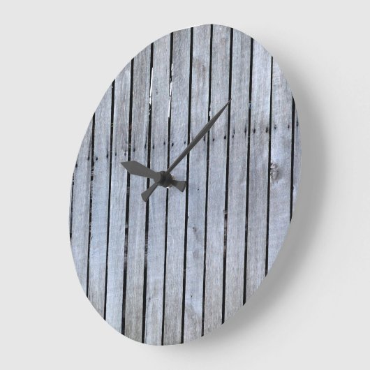 Grijze en zwarte ronde (grote) wandklok (Hoek)