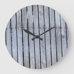 Grijze en zwarte ronde (grote) wandklok