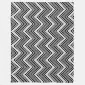 Grijze en zwarte schets fleece deken (Voorkant)