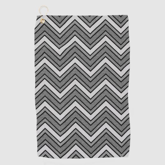 Grijze en zwarte schets golfhanddoek (Voorkant)