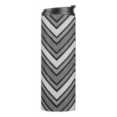 Grijze en zwarte schets thermosbeker (Gedraaid links)