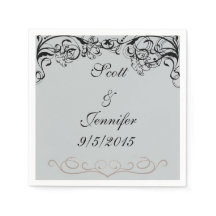 Grijze en zwarte servetten