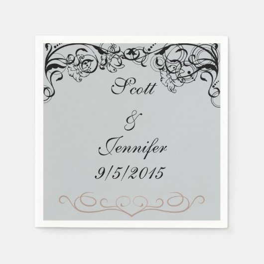 Grijze en zwarte servetten (Voorkant)