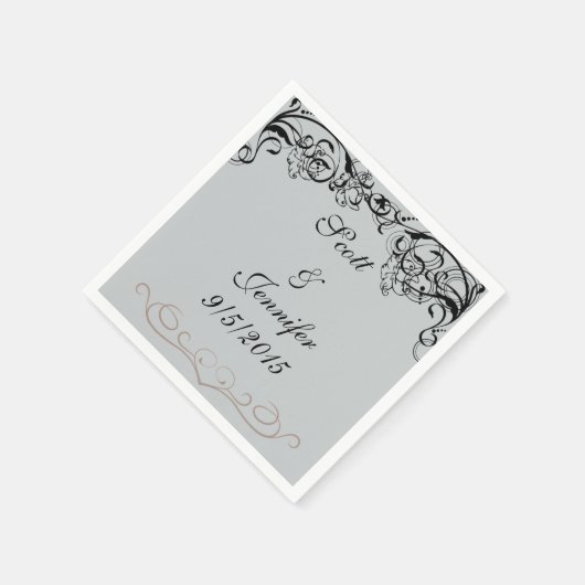 Grijze en zwarte servetten (Hoek)