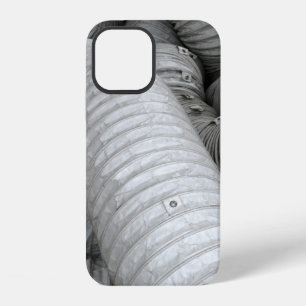 Grijze en zwarte stoffen bank iPhone 12 hoesje