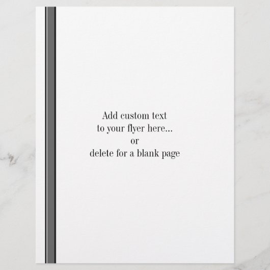 Grijze en zwarte strepen op White Flyer Sjabloon (Voorkant)