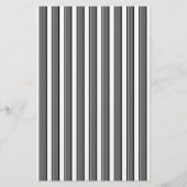 Grijze en Zwarte Strepen op Wit Briefpapier (Voorkant)