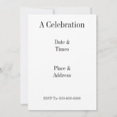 Grijze en Zwarte Strepen op Wit Kaart (Achterkant)