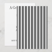 Grijze en Zwarte Strepen op Wit Kaart (Voorkant / Achterkant)