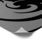 Grijze en zwarte tribale Wolf Poster (Hoek)