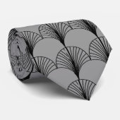 Grijze en zwarte ventilatoren stropdas (Opgerold)