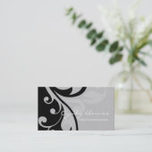 Grijze en zwarte Visitekaartjes (Staand voorkant)