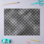 Grijze en zwarte visschaaltjes ontkoppelen tissuepapier (Craft)