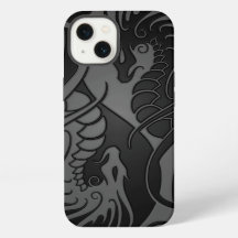 Grijze en zwarte vliegers Yin Yang Dragons