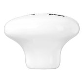 Grijze en zwarte vlinder keramische knop (Zijkant)