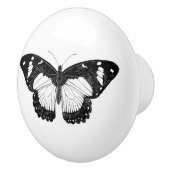Grijze en zwarte vlinder keramische knop (Rechts)