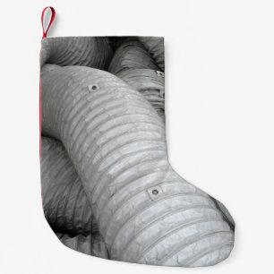 Grijze en zwarte wasbank kleine kerstsok