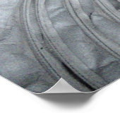 Grijze en zwarte wasbank poster (Hoek)