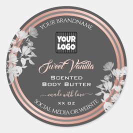 Grijze etiketten met Logo Gold