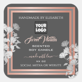 Grijze etiketten met Logo Gold