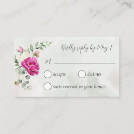 Grijze eucalyptuswitte roses RSVP Informatiekaartje