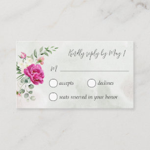 Grijze eucalyptuswitte roses RSVP Informatiekaartje