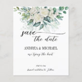 Grijze eucalyptuswitte rozen redden de datum (Voorkant)