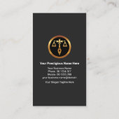 Grijze excellentie Vertical Gold Lines Lawyer Visitekaartje (Achterkant)