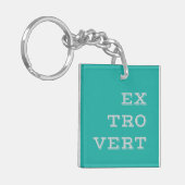 Grijze extraverte acrylSleutelhanger Sleutelhanger (Voorkant Links)