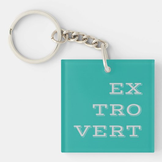 Grijze extraverte acrylSleutelhanger Sleutelhanger (Voorkant)