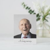 Grijze familielid Passende aankondiging met foto (Staand voorkant)