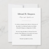 Grijze familielid Passende aankondiging met foto (Achterkant)