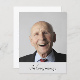 Grijze familielid Passende aankondiging met foto